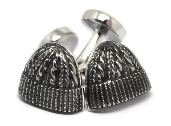 babette wasserman Woolly Hat Cufflinks Black