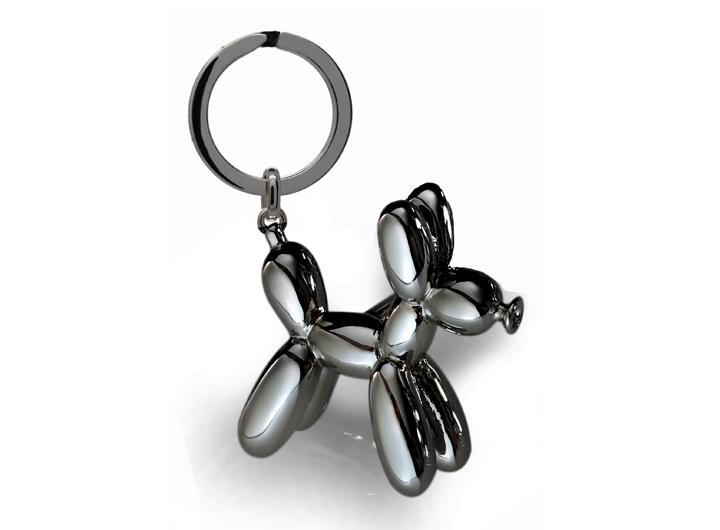 babette wasserman Balloon Dog Keyring Black Rhodium