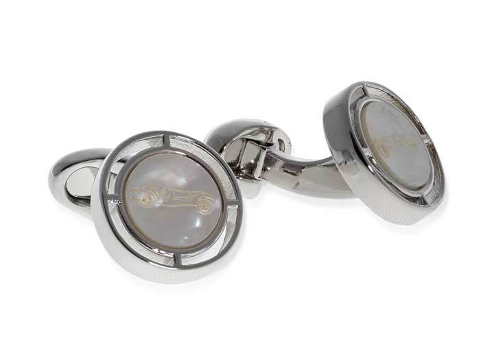 babette wasserman Deco Car Cufflink Mother of Pearl