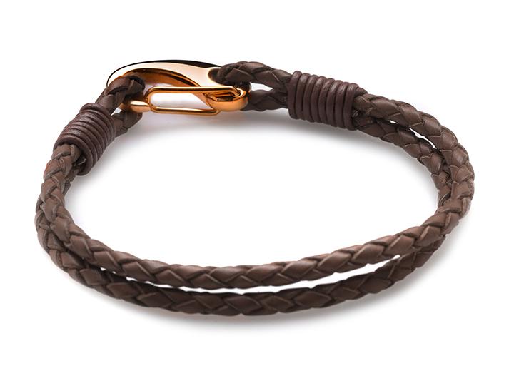 Babette Wasserman Demon Lobster Clasp Bracelet Brown