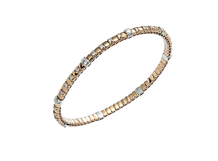 babette wasserman Flexible Diamond Bracelet 18ct Rose Gold & White Gold