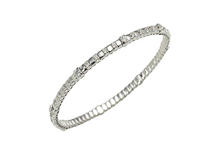 babette wasserman Flexible Diamond Bracelet 18ct White Gold