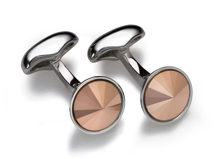 babette wasserman Galileo Cufflinks Crystal Rose Gold