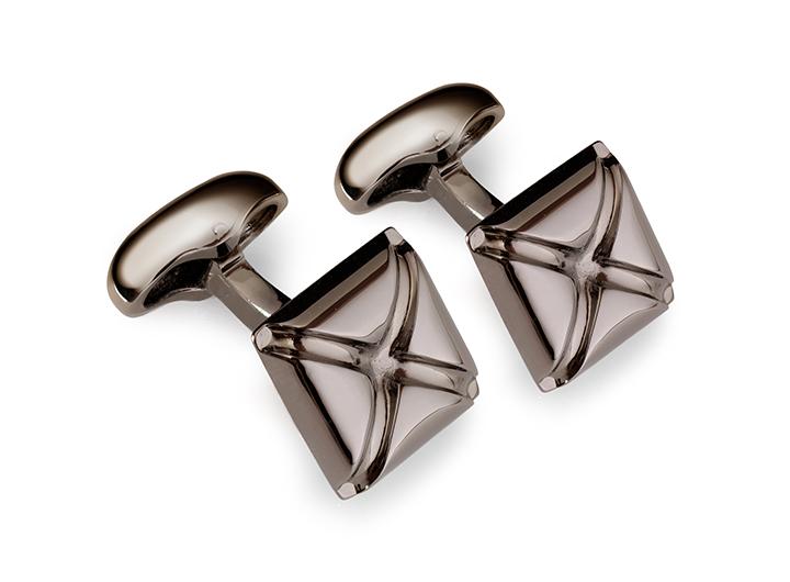 babette wasserman Origami Star Cufflinks Black Rhodium