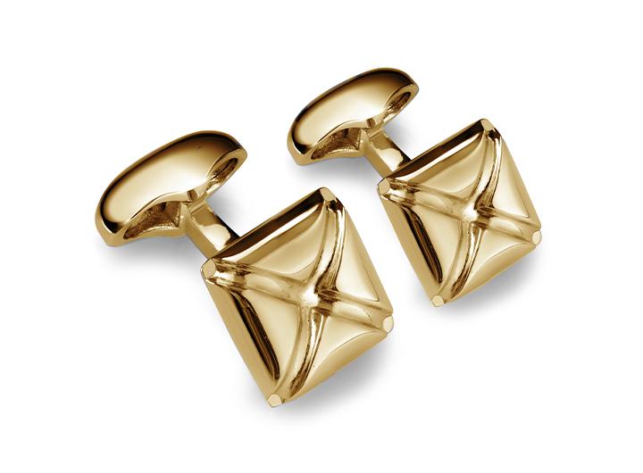 babette wasserman Origami Star Cufflinks Yellow Gold