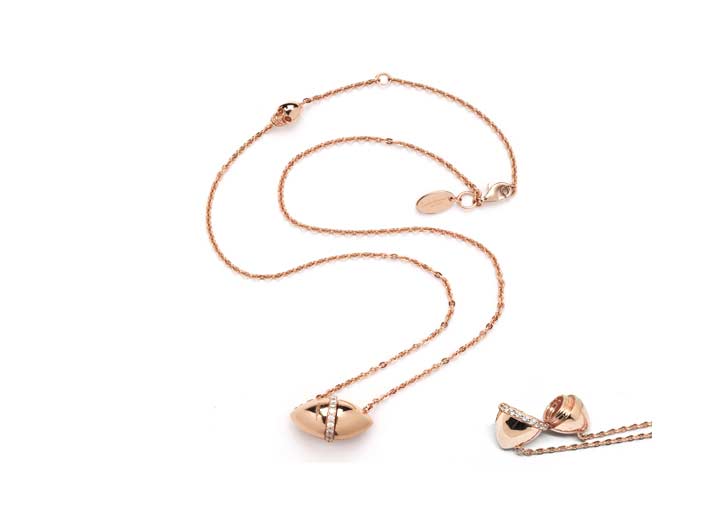 Babette Wasserman Poison Capsule Necklace Rose Gold