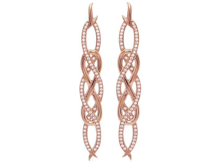 babette wasserman Poison Ivy Small Earrings Rose Gold