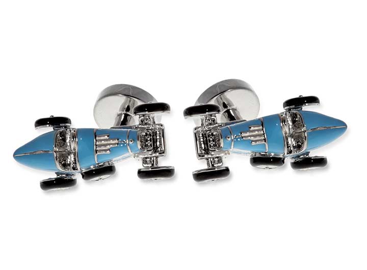 babette wasserman Retro Bug Car Cufflinks Light Blue