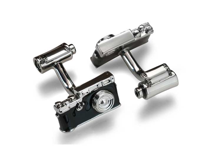 babette wasserman Retro Camera & Film Cufflinks Black