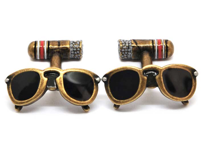 babette wasserman Retro Sunglasses & Cigar Cufflinks Brown