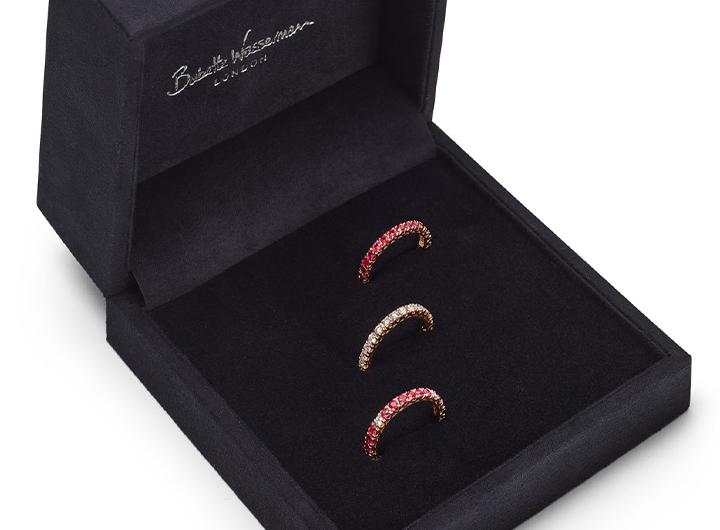 Babette Wasserman Ruby Eternity Ring With Split Setting