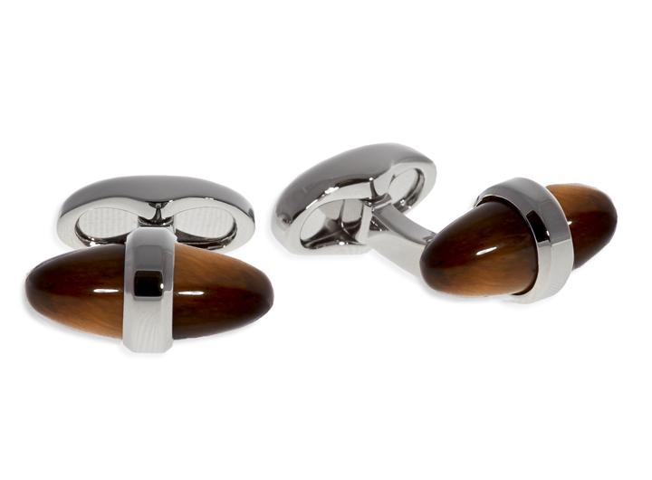 babette wasserman Sleek Bullet Cufflinks Tigers Eye