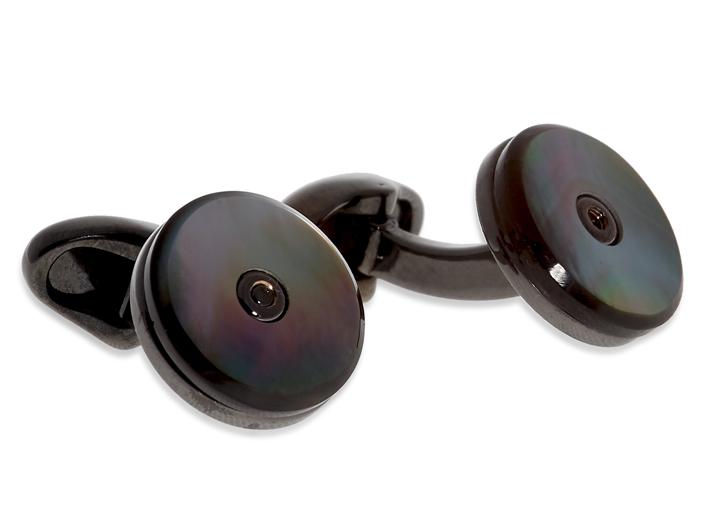 babette wasserman Tourbillon Cufflinks Black Mother of Pearl
