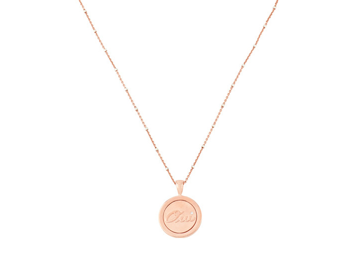 babette wasserman Twisting Oui Non Necklace Rose Gold
