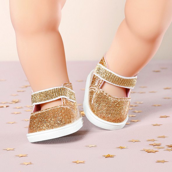 Baby Annabell Baby Annabell Shoes Gold + Insoles 43cm