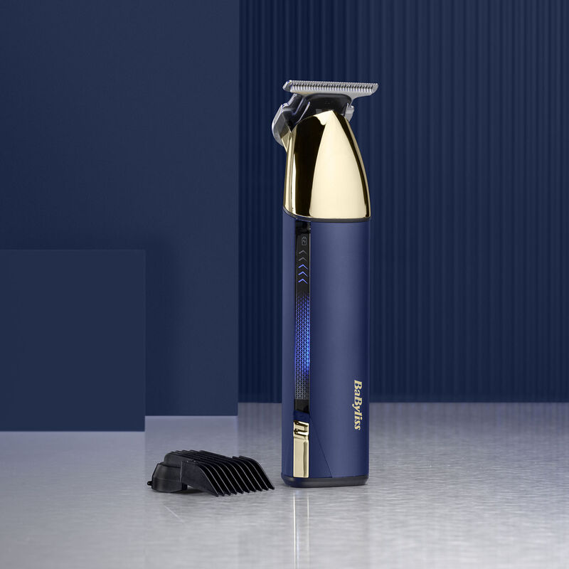 Babyliss Super-X Metal Series Beard & Stubble Trimmer (Gold / Blue)