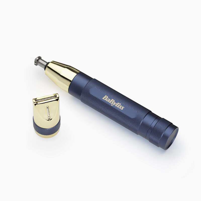 Babyliss Super-X Metal Series Nose Ear And Eyebrow Trimmer (Gold/Blue)