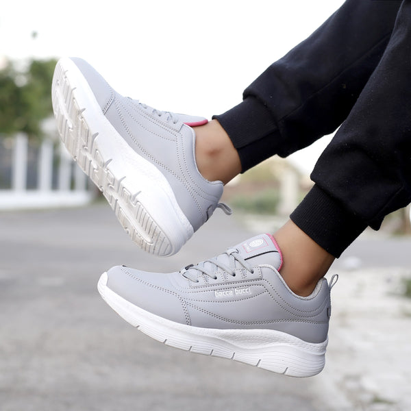 Bacco Bucci Bacca Bucci AFTERBURN Women Chunky Sneakers | Casual Fashion Lightweight Sole Platform Shoes GREY