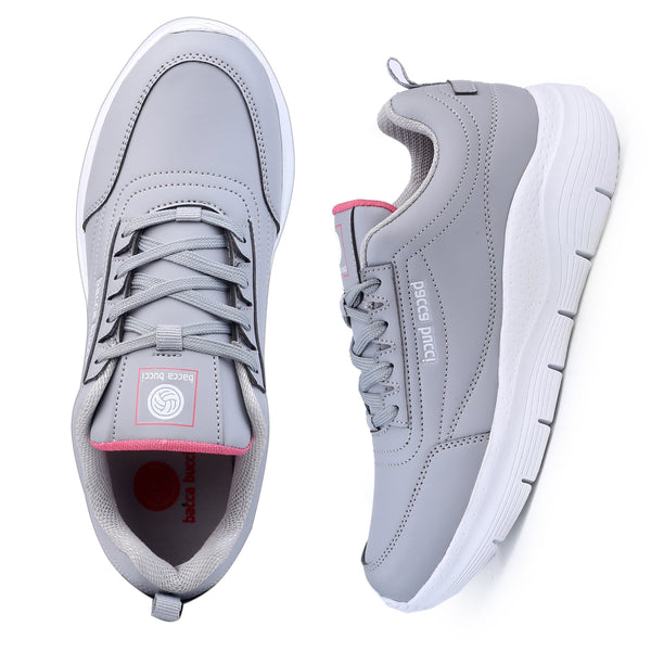 Bacco Bucci Bacca Bucci AFTERBURN Women Chunky Sneakers | Casual Fashion Lightweight Sole Platform Shoes GREY