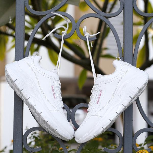 bacco bucci Bacca Bucci AFTERBURN Women Chunky Sneakers | Casual Fashion Lightweight Sole Platform Shoes WHITE