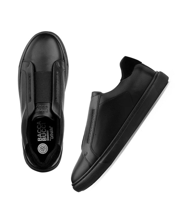 Bacco Bucci Bacca Bucci BOARDROOM Vegan Leather Sneakers BLACK