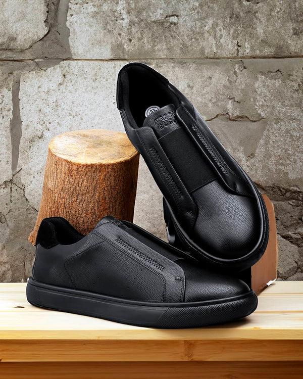 bacco bucci Bacca Bucci BOARDROOM Vegan Leather Sneakers BLACK