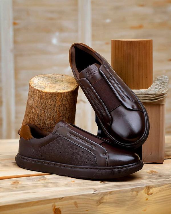 bacco bucci Bacca Bucci BOARDROOM Vegan Leather Sneakers BROWN