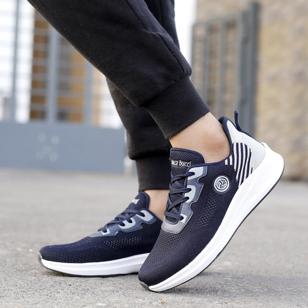 Bacco Bucci Bacca Bucci Boys Or Girls Essential Knit Running Sports Shoe (Age: 8 Year To 12 Years) BLUE