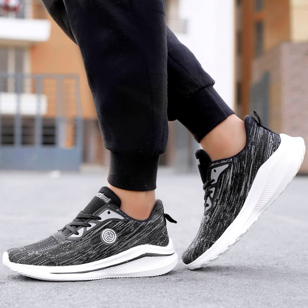 Bacco Bucci Bacca Bucci Boys Or Girls Essential Knit Running Sports Shoe (Age: 8 Year To 12 Years) BLACK