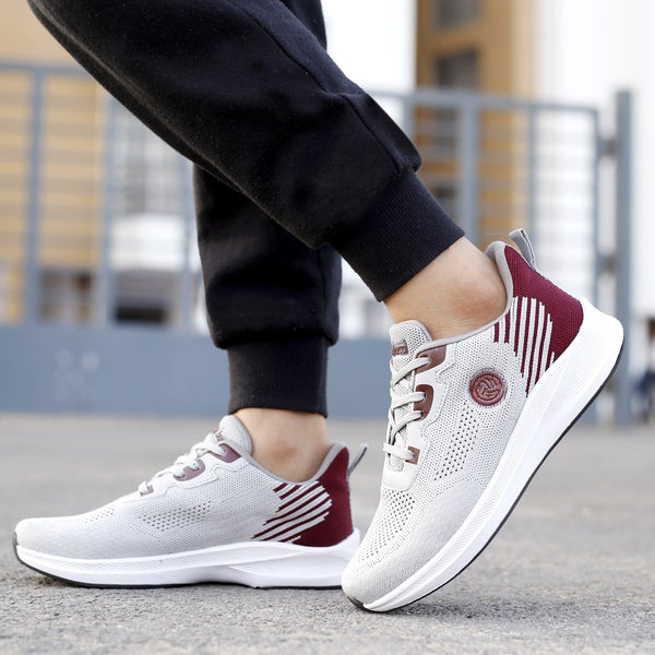 Bacco Bucci Bacca Bucci Boys Or Girls Essential Knit Running Sports Shoe (Age: 8 Year To 12 Years) GREY