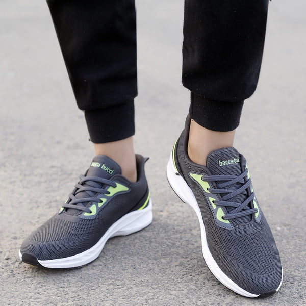 Bacco Bucci Bacca Bucci Boys Or Girls Essential Knit Running Sports Shoe (Age: 8 Year To 12 Years) GREY