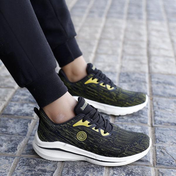 Bacco Bucci Bacca Bucci Boys Or Girls Essential Knit Running Sports Shoe (Age: 8 Year To 12 Years) OLIVE