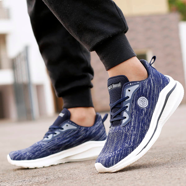 Bacco Bucci Bacca Bucci Boys Or Girls Essential Knit Running Sports Shoe (Age: 8 Year To 12 Years) BLUE