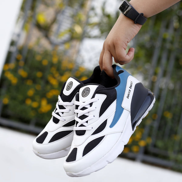 Bacco Bucci Bacca Bucci Boys Or Girls Urban Retro Blocked Fashions Sneakers For Walking Running Partying & Fun (Age : 8 Years To 12 Years) WHITE