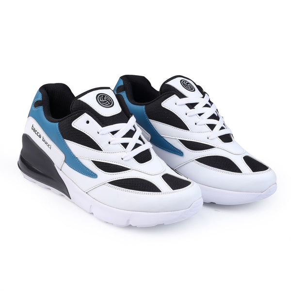 Bacco Bucci Bacca Bucci Boys Or Girls Urban Retro Blocked Fashions Sneakers For Walking Running Partying & Fun (Age : 8 Years To 12 Years) WHITE
