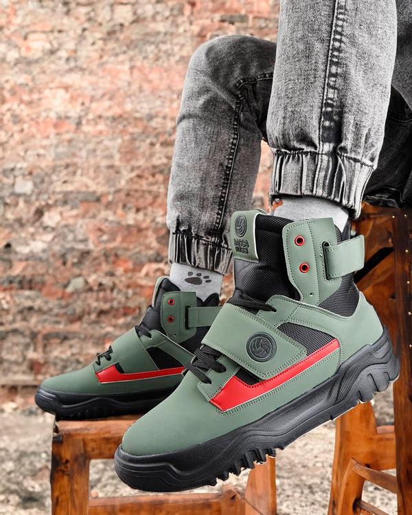 Bacco Bucci Bacca Bucci DENVER High-Top Sneakers MOSS GREEN