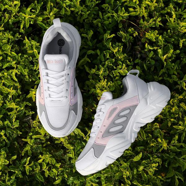 bacco bucci Bacca Bucci EMMA Low-top Platform Fashion Sneakers For Women | StreetWear Chunky Sneakers WHITE:GREY