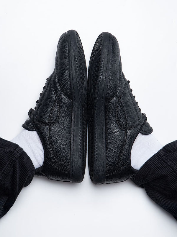 Bacco Bucci Bacca Bucci ESSENCE Low-Top Sneaker With Ortholite Insole & Elastic Laces SHADOW BLACK