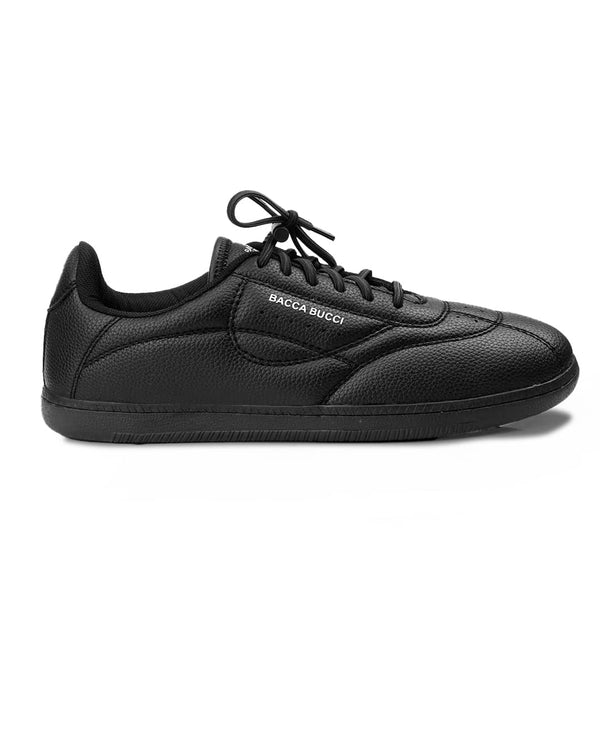 Bacco Bucci Bacca Bucci ESSENCE Low-Top Sneaker With Ortholite Insole & Elastic Laces SHADOW BLACK