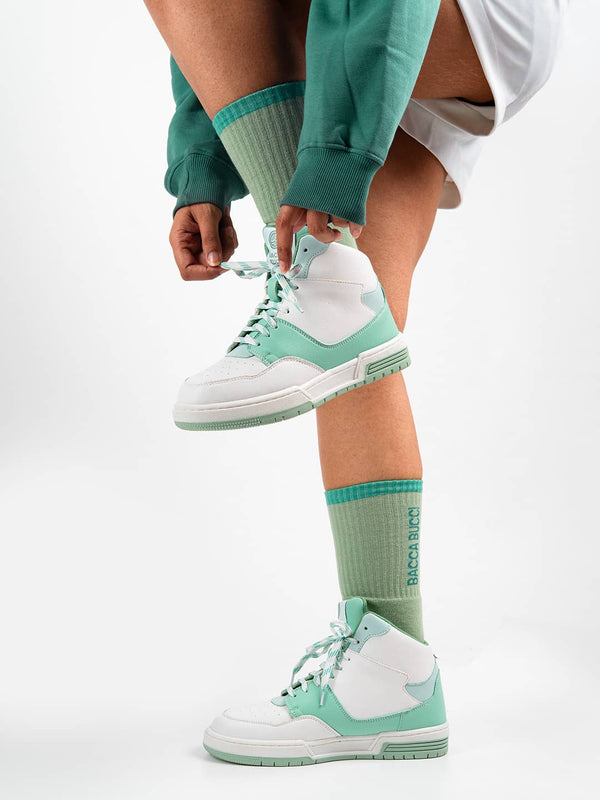 Bacco Bucci Bacca Bucci ETHEREA Women’s Pop High-Top Sneakers SEA MINT