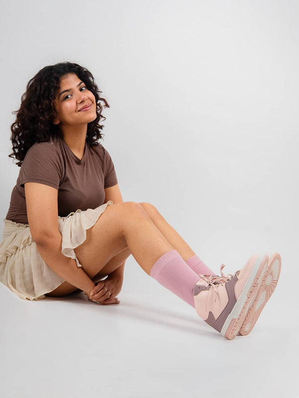 Bacco Bucci Bacca Bucci ETHEREA Women’s Pop High-Top Sneakers BABY PINK