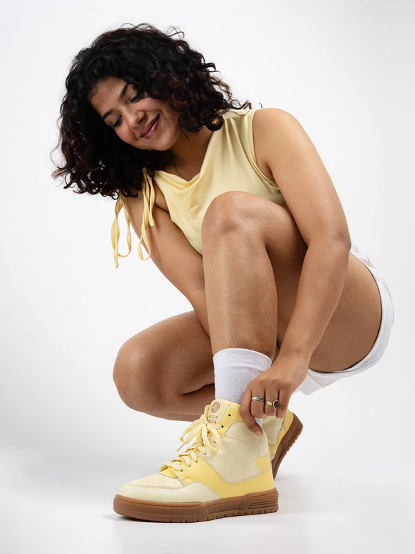 bacco bucci Bacca Bucci ETHEREA Women’s Pop High-Top Sneakers LEMON ZEST