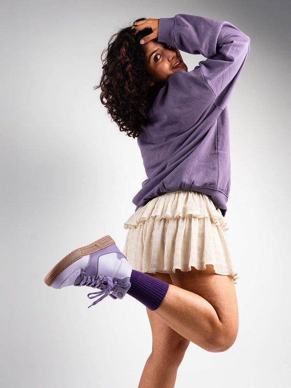 bacco bucci Bacca Bucci ETHEREA Women’s Pop High-Top Sneakers GRAPE POP