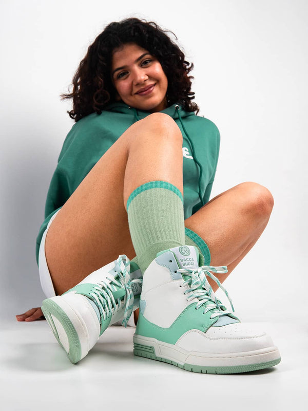 bacco bucci Bacca Bucci ETHEREA Women’s Pop High-Top Sneakers SEA MINT
