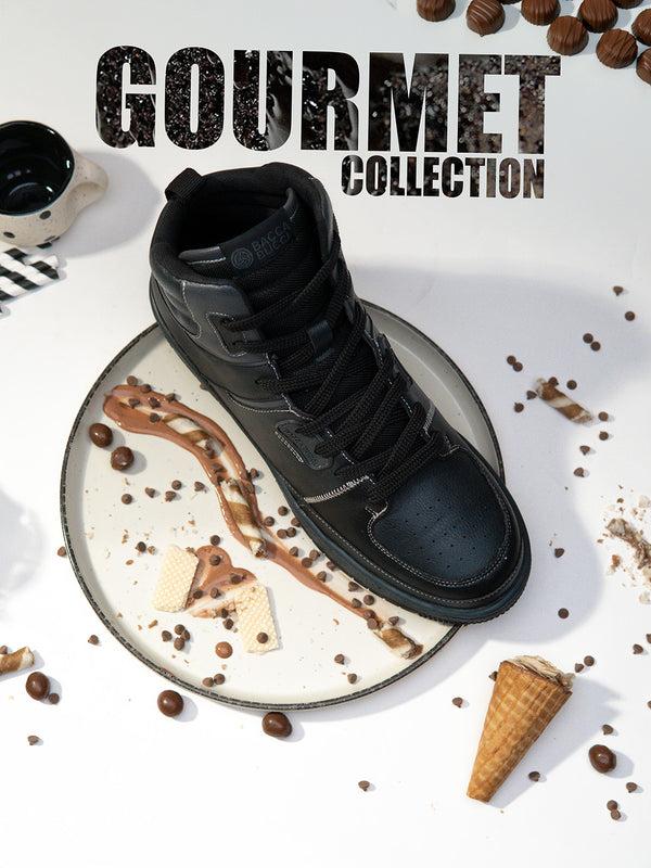 bacco bucci Bacca Bucci Gourmet Collection: High-Top Sneakers Inspired by Dessert Indulgence BLACK FOREST