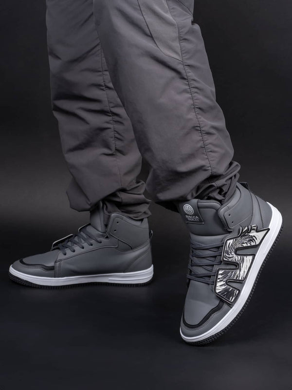 Bacco Bucci Bacca Bucci High-Top PATCH-PLAY Men's Sneakers GREY