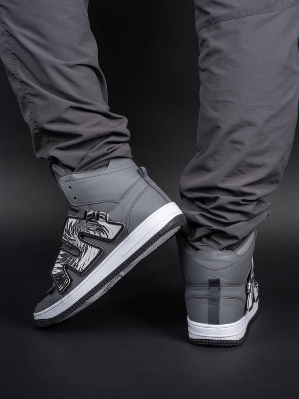 Bacco Bucci Bacca Bucci High-Top PATCH-PLAY Men's Sneakers GREY