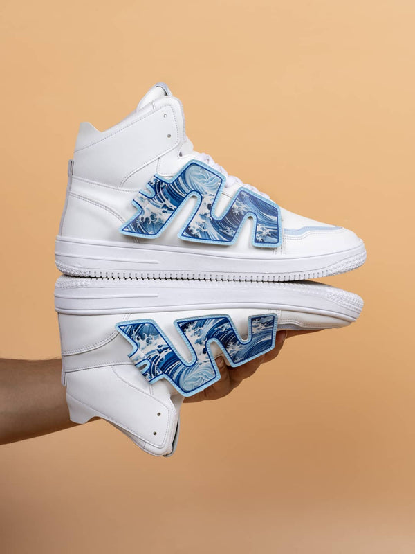 Bacco Bucci Bacca Bucci High-Top PATCH-PLAY Men's Sneakers WHITE