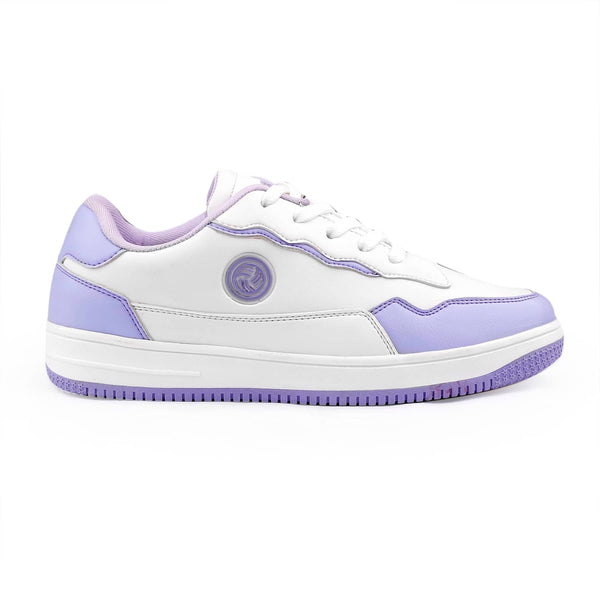 Bacco Bucci Bacca Bucci INFINITY Low Top Flat Sole Fashion Women's Sneakers WHITE:PURPLE