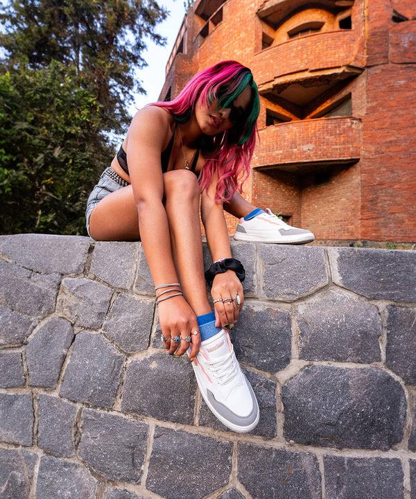 Bacco Bucci Bacca Bucci INFINITY Low Top Flat Sole Fashion Women's Sneakers WHITE:PINK